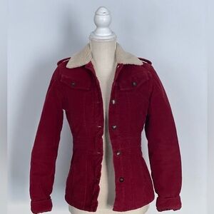 EUC. Kenneth Cole Reaction Sherpa Corduroy Coat
Size XS
Burgundy